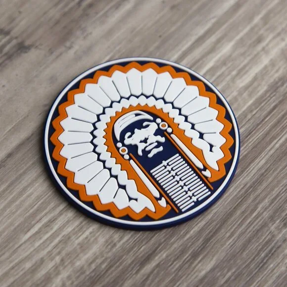 Illinois Fighting Illini Chief Illiniwek 3D Laser Perf R-Flex Cap- Grey - Picture 3 of 3